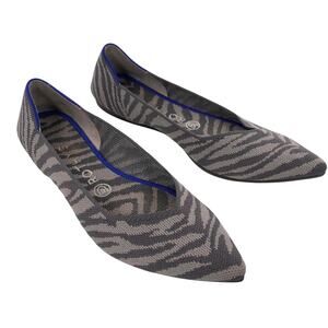 Rothy's Gray Zebra Flats